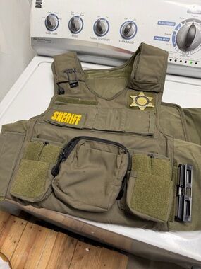 LASD Olive Tactical Sheriff Vest with Badge Patch Los angeles